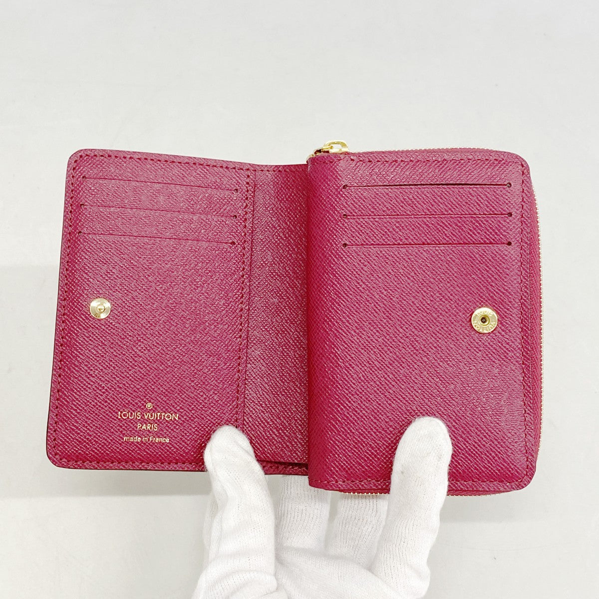 【6fd5261】ルイヴィトン 財布 モノグラム ポルトフォイユルー M82377 フューシャ【中古】レディース