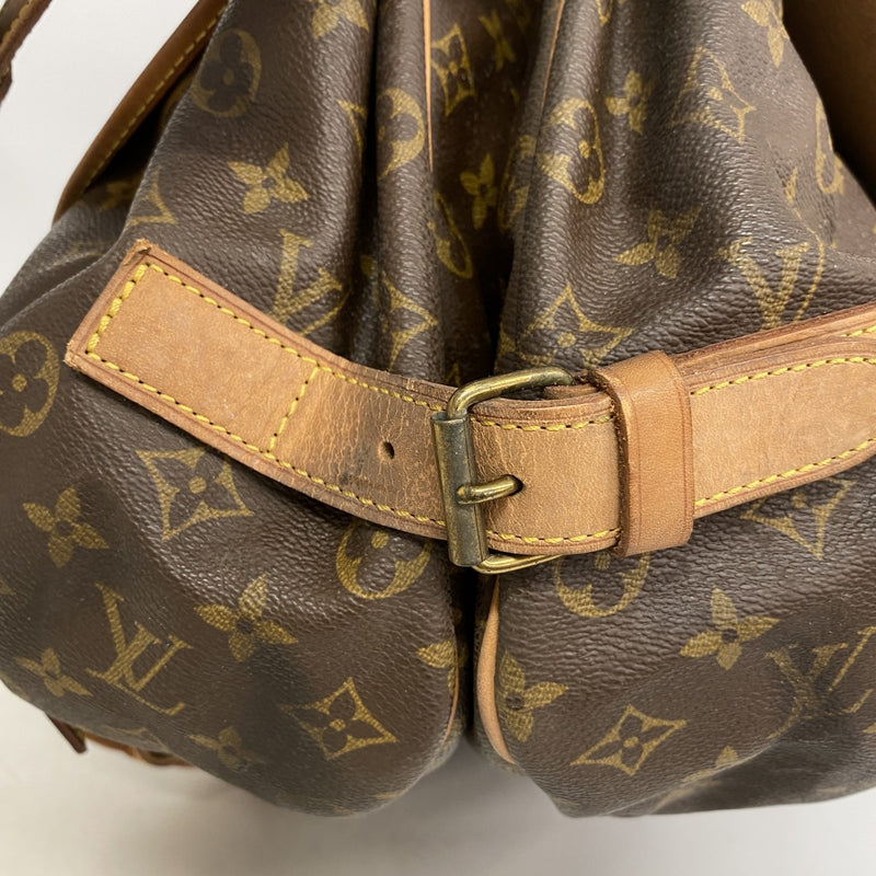 【6fd5264】ルイヴィトン ショルダーバッグ モノグラム ソミュール43 M42252 ブラウン【中古】レディース