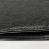 【6fd5278】ルイヴィトン 長財布 エキゾチック ポルトフォイユブラザ N92162 オーストリッチ ブラック【中古】メンズ