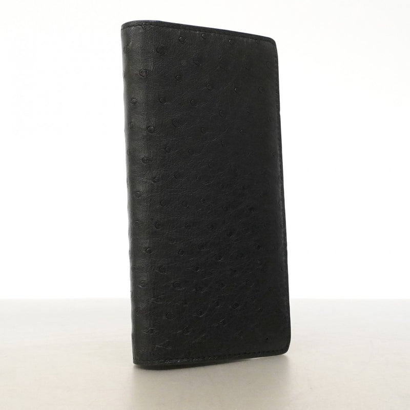 【6fd5278】ルイヴィトン 長財布 エキゾチック ポルトフォイユブラザ N92162 オーストリッチ ブラック【中古】メンズ