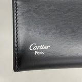 【6fd5303】カルティエ カードケース パシャ レザー ブラック シルバー金具【中古】メンズ レディース ユニセックス