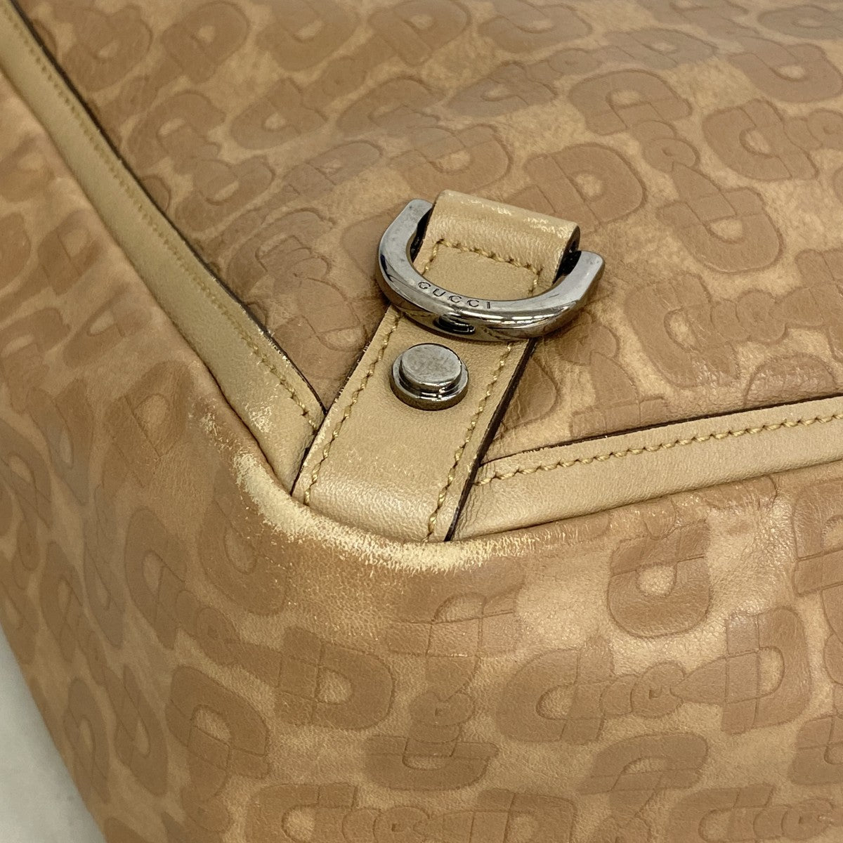 【6fd5311】グッチ トートバッグ アビー 293580 レザー ベージュ シルバー金具【中古】レディース