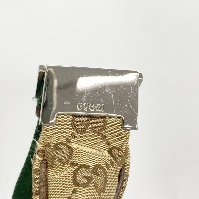 【6fd5314】グッチ ショルダーバッグ GGキャンバス/シェリーライン 122790 キャンバス ブラウン シルバー金具【中古】レディース