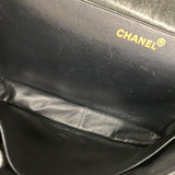 【6fd5316】シャネル ショルダーバッグ デカマトラッセ Wチェーン Wフェイス ラムスキン ブラック ゴールド金具【中古】レディース
