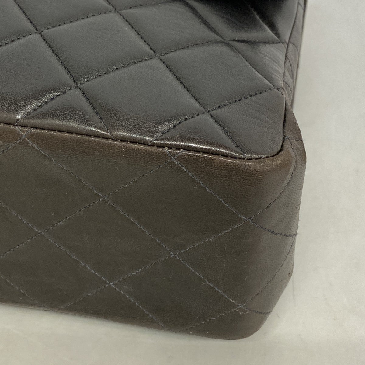 【6fd5316】シャネル ショルダーバッグ デカマトラッセ Wチェーン Wフェイス ラムスキン ブラック ゴールド金具【中古】レディース