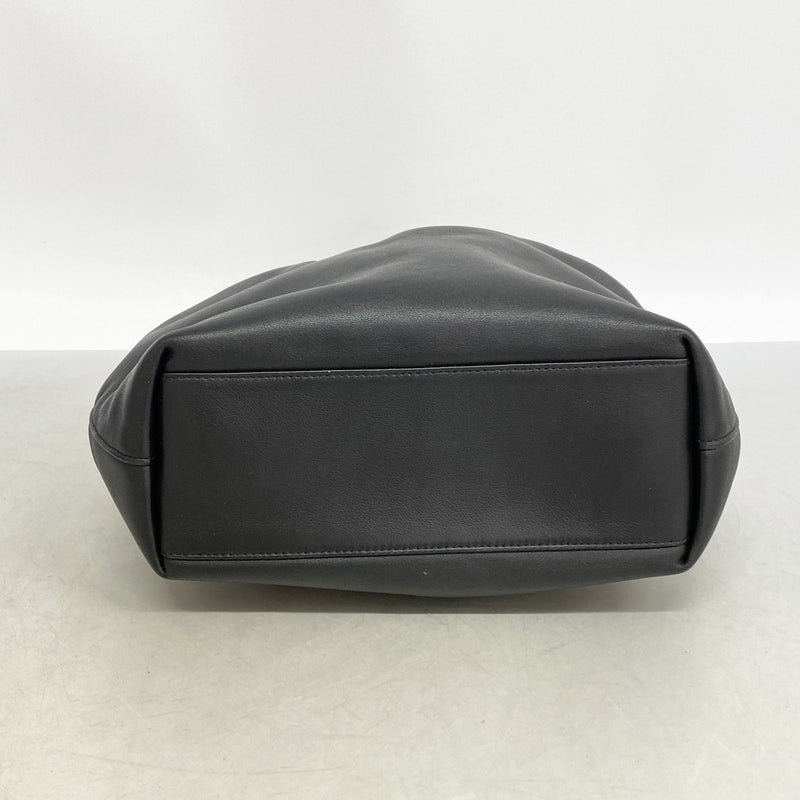 【6fd5319】クリスチャンディオール ハンドバッグ マリスパール レザー ブラック シルバー金具【中古】レディース