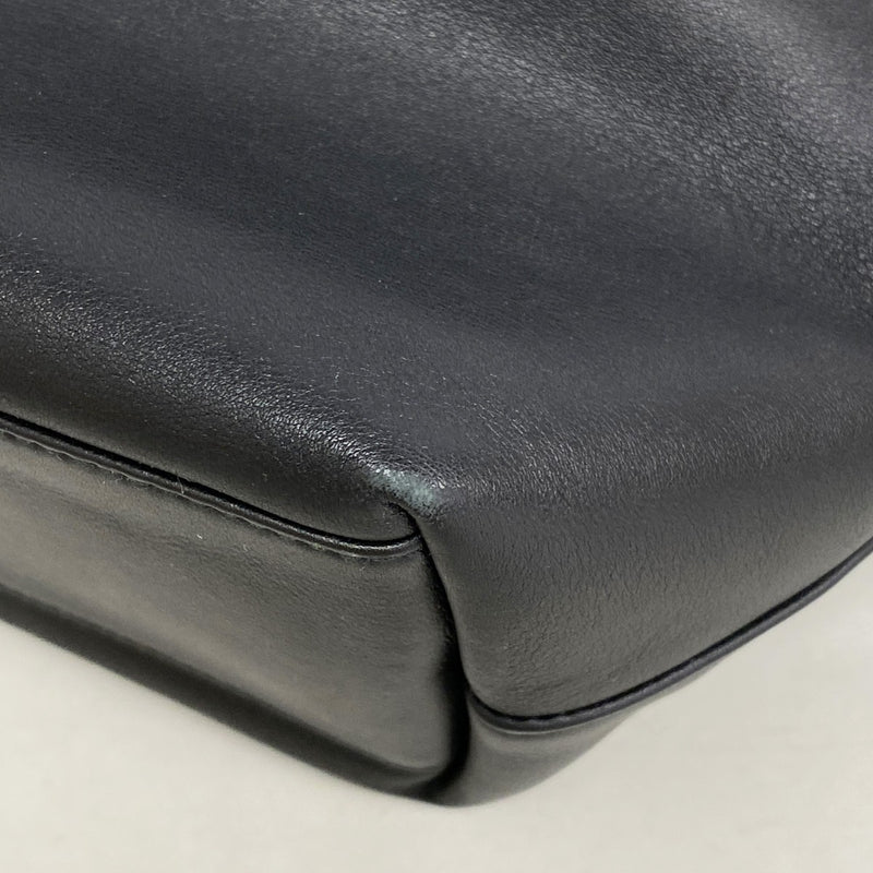 【6fd5319】クリスチャンディオール ハンドバッグ マリスパール レザー ブラック シルバー金具【中古】レディース