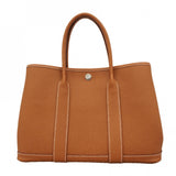 【6fd5323】エルメス トートバッグ ガーデンパーティTPM ネゴンダ ゴールド シルバー金具 W刻印【中古】レディース