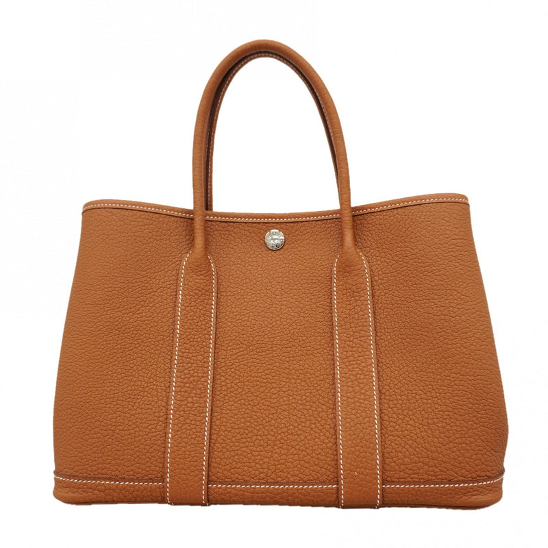 【6fd5323】エルメス トートバッグ ガーデンパーティTPM ネゴンダ ゴールド シルバー金具 W刻印【中古】レディース