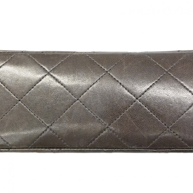 【6fd5327】シャネル ショルダーバッグ マトラッセ Wフラップ Wチェーン ラムスキン ブラック ゴールド金具【中古】レディース