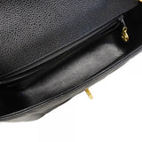 【6fd5331】シャネル ショルダーバッグ ダイアナ チェーンショルダー キャビアスキン ブラック ゴールド金具【中古】レディース
