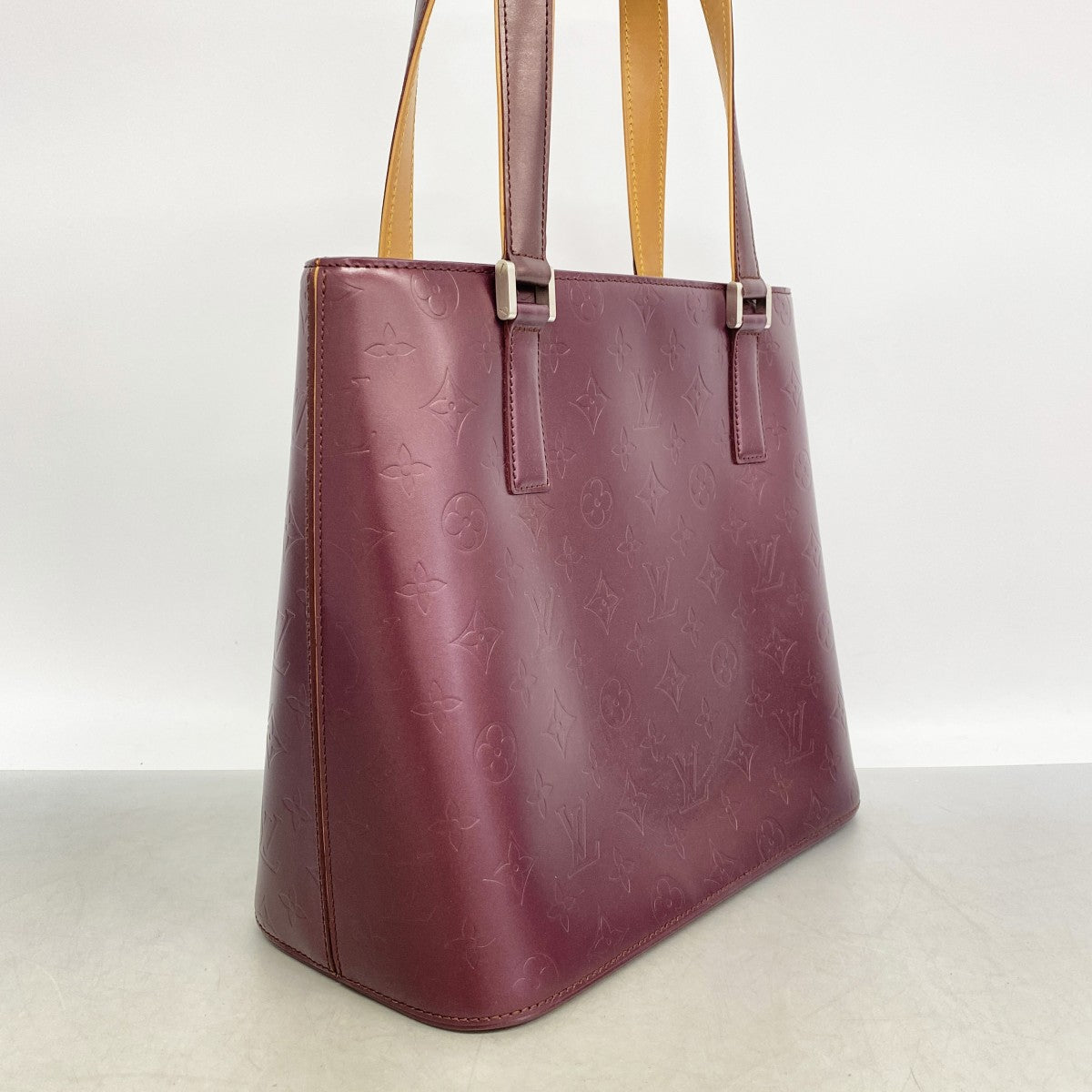 【6fd5336】ルイヴィトン トートバッグ モノグラム・マット ストックトン M55116 ヴィオレ【中古】レディース