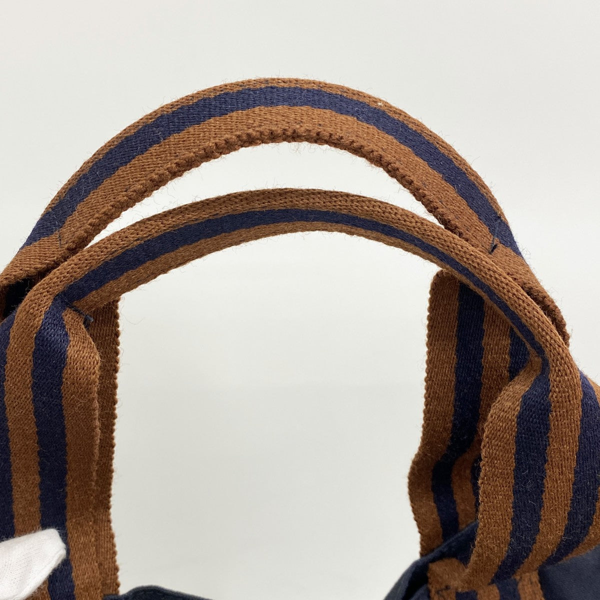 【6fd5342】エルメス トートバッグ フールトゥGM キャンバス ネイビー シルバー金具【中古】メンズ レディース ユニセックス