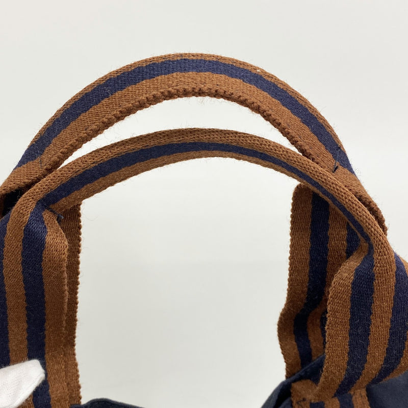 【6fd5342】エルメス トートバッグ フールトゥGM キャンバス ネイビー シルバー金具【中古】メンズ レディース ユニセックス