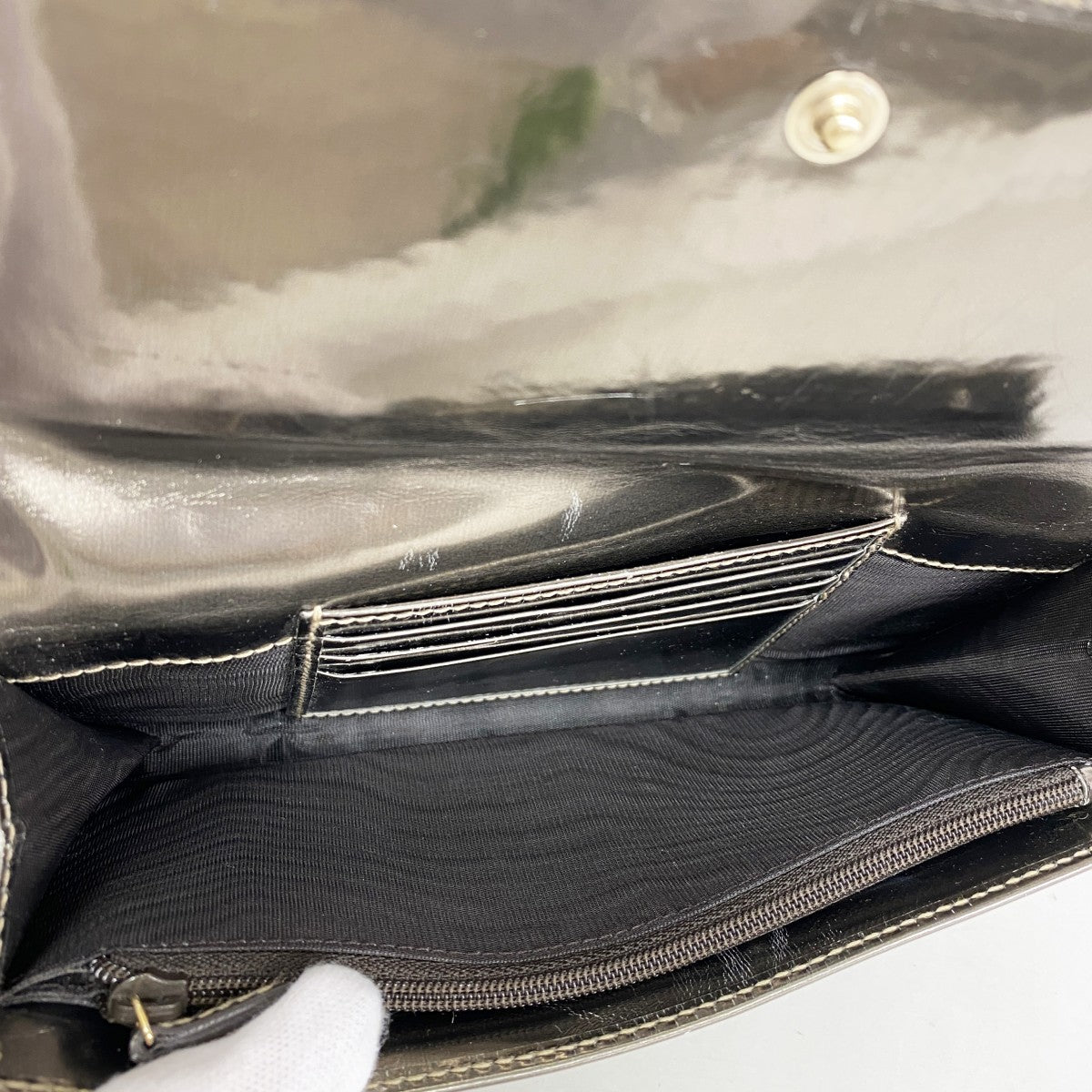 【6fd5347】グッチ 長財布 GGプラス 190334 PVC ブラウン シャンパンゴールド金具【中古】メンズ レディース ユニセックス