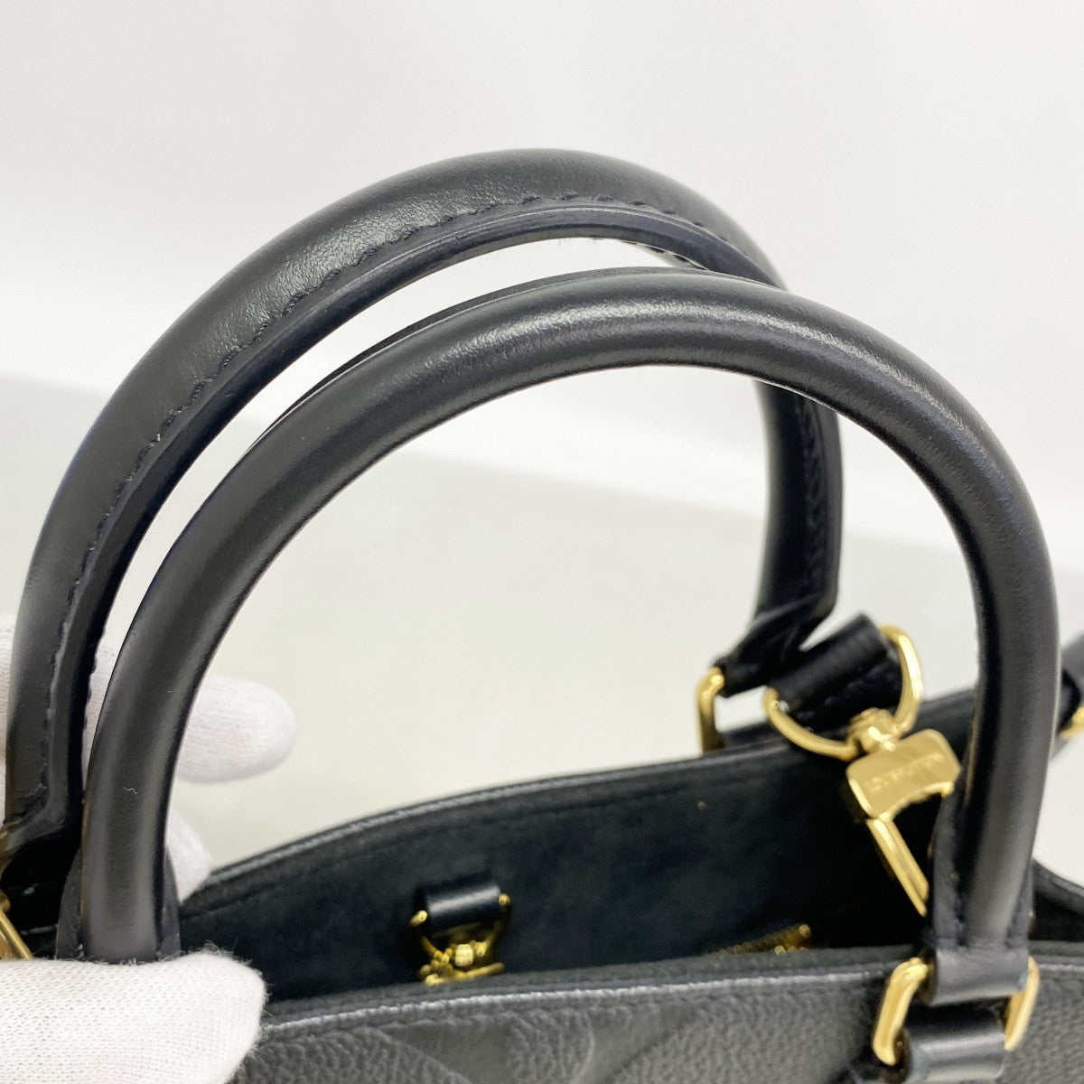 【6fd5359】ルイヴィトン ハンドバッグ モノグラム・アンプラント オンザゴーPM M45653 ノワール 2wayバッグ【中古】レディース