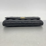 【6fd5373】シャネル 長財布 ボーイシャネル キャビアスキン ブラック シャンパンゴールド金具【中古】レディース
