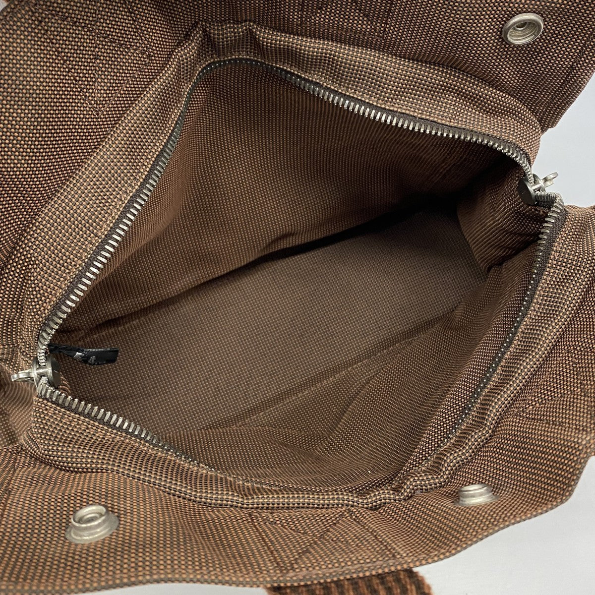 【6fd5382】エルメス トートバッグ エールラインPM キャンバス ブラウン シルバー金具【中古】メンズ レディース ユニセックス