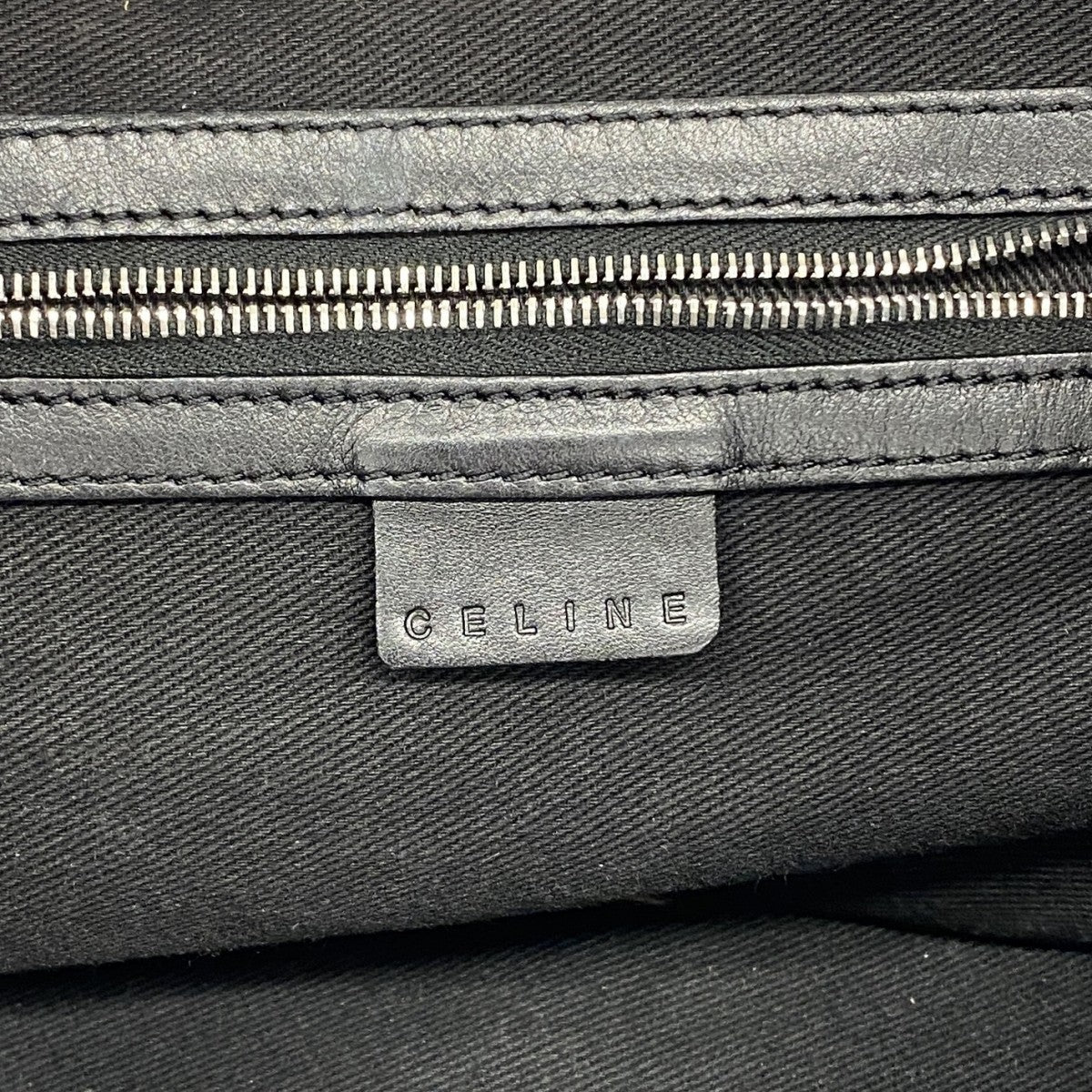 【6fd5383】セリーヌ ハンドバッグ マカダム キャンバス ブラック シルバー金具【中古】レディース