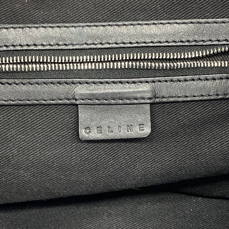 【6fd5383】セリーヌ ハンドバッグ マカダム キャンバス ブラック シルバー金具【中古】レディース