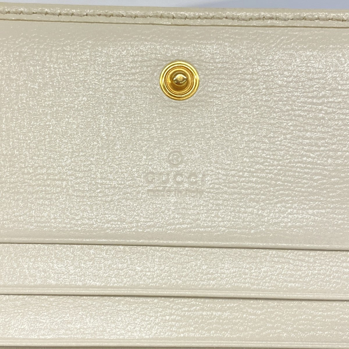 【6fd5385】グッチ 財布 GGスプリーム ホースビット 621887 PVC ベージュ ホワイト ゴールド金具【中古】レディース