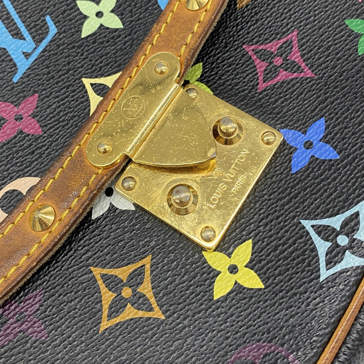 【6fd5387】ルイヴィトン ショルダーバッグ モノグラム・マルチカラー ソローニュ M92639 ノワール【中古】レディース