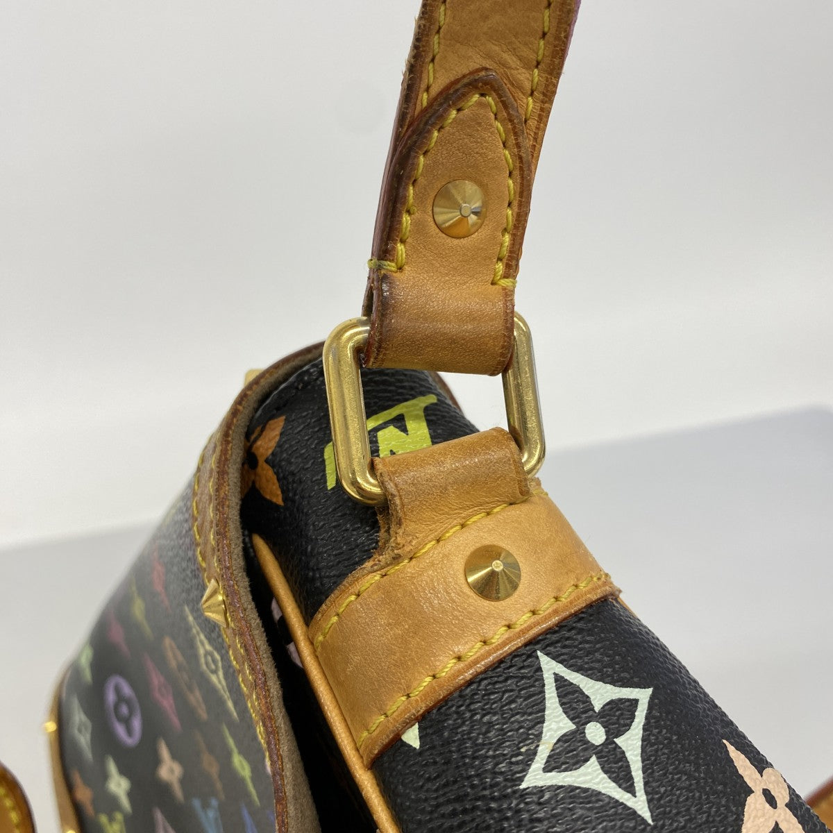 【6fd5387】ルイヴィトン ショルダーバッグ モノグラム・マルチカラー ソローニュ M92639 ノワール【中古】レディース