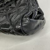 【6fd5412-k】シャネル ショルダーバッグ マドモアゼル チェーンショルダー パテントレザー ブラック シルバー金具【中古】レディース