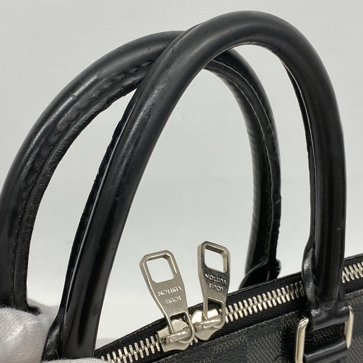 【6fd5415】ルイヴィトン ブリーフケース ダミエ・グラフィット ポルトドキュマンジュール N48224 ブラック【中古】メンズ