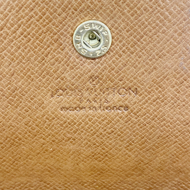【6fd5420】ルイヴィトン 長財布 モノグラム ポシェットポルトモネクレディ M61723 ブラウン【中古】レディース