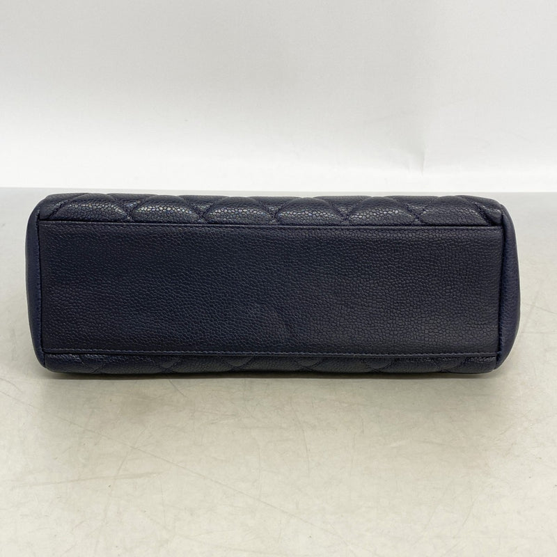 【6fd5426】シャネル ショルダーバッグ マトラッセ チェーンショルダー キャビアスキン ネイビー ゴールド金具【中古】レディース