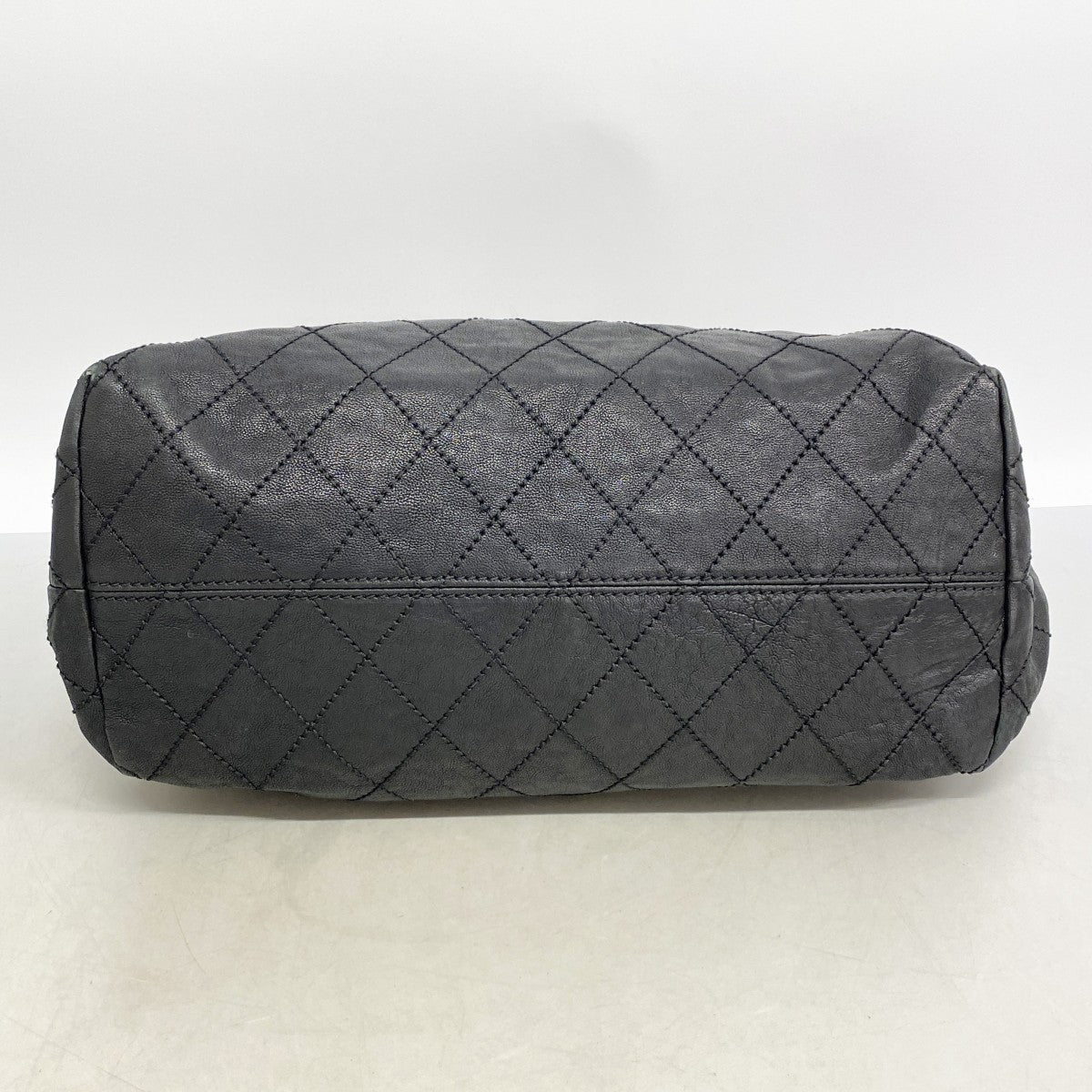 【6fd5428】シャネル チェーントート ココカバス レザー ブラック シルバー金具【中古】レディース