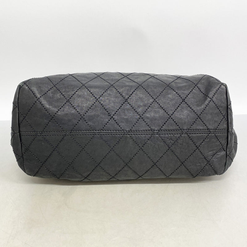 【6fd5428】シャネル チェーントート ココカバス レザー ブラック シルバー金具【中古】レディース