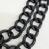 【6fd5429】シャネル チェーントート ウィンドウズライン ビニール ブラック クリア シルバー金具【中古】レディース