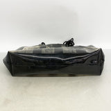 【6fd5429】シャネル チェーントート ウィンドウズライン ビニール ブラック クリア シルバー金具【中古】レディース