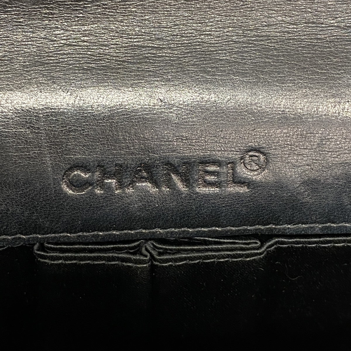 【6fd5431】シャネル ショルダーバッグ チョコバー チェーンショルダー ラムスキン ブラック シルバー金具【中古】レディース