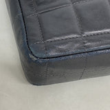 【6fd5431】シャネル ショルダーバッグ チョコバー チェーンショルダー ラムスキン ブラック シルバー金具【中古】レディース