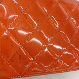 【6fd5437】シャネル 長財布 2.55/マトラッセ パテントレザー オレンジ シルバー金具【中古】レディース