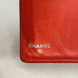 【6fd5437】シャネル 長財布 2.55/マトラッセ パテントレザー オレンジ シルバー金具【中古】レディース