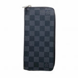 【6fd5444】ルイヴィトン 長財布 ダミエ・グラフィット ジッピーウォレットヴェルティカル N63095 ブラック グレー【中古】メンズ