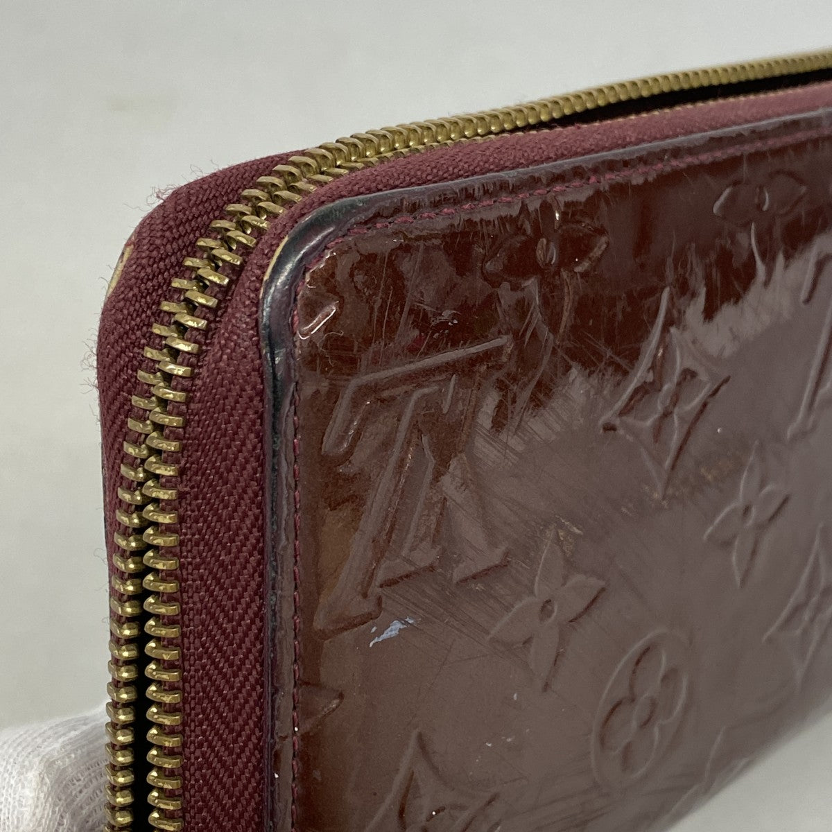 【6fd5445】ルイヴィトン 長財布 ヴェルニ ジッピーウォレット M91536 ルージュフォーヴィスト【中古】レディース