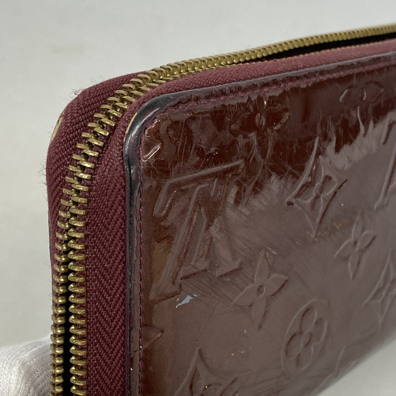 【6fd5445】ルイヴィトン 長財布 ヴェルニ ジッピーウォレット M91536 ルージュフォーヴィスト【中古】レディース