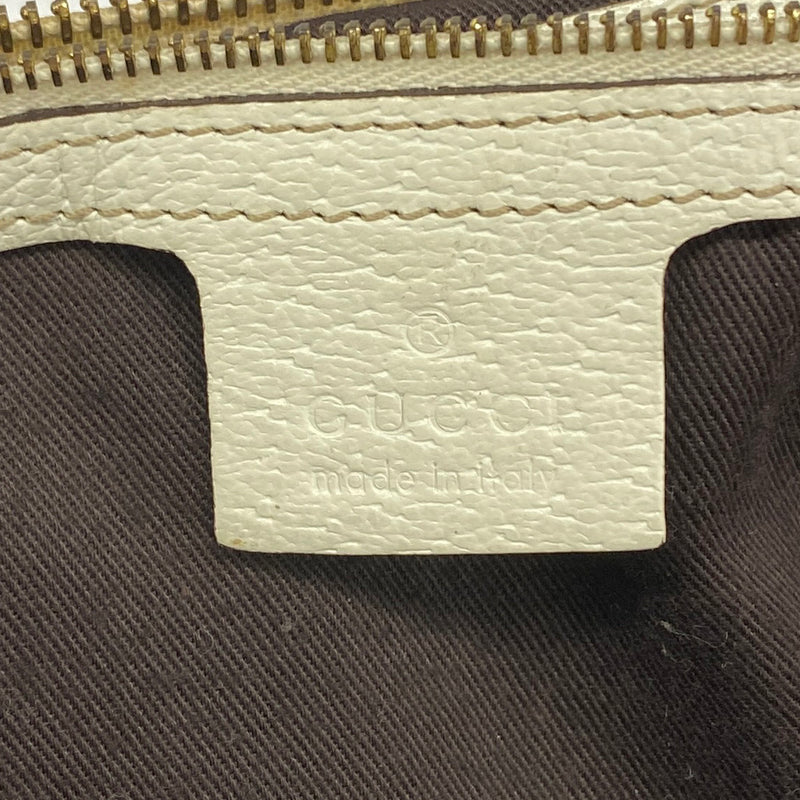 【6fd5451-k】グッチ ハンドバッグ GGキャンバス 152457 キャンバス ベージュ ブラウン ホワイト シャンパンゴールド金具【中古】レディース