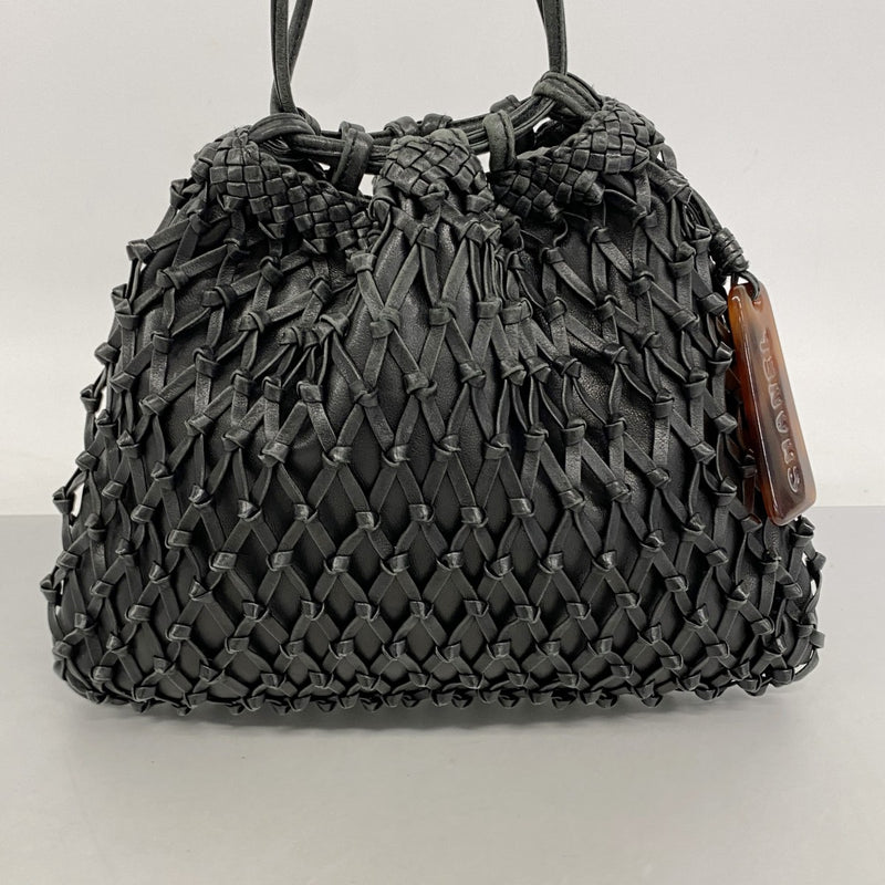 【6fd5453-k】シャネル ショルダーバッグ レザー ブラック ゴールド金具【中古】レディース
