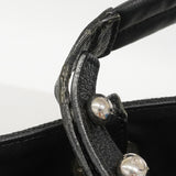 【6fd5463】シャネル トートバッグ パリビアリッツ キャンバス ブラック シルバー金具【中古】レディース