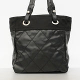 【6fd5464】シャネル トートバッグ パリビアリッツ キャンバス ブラック シルバー金具【中古】レディース
