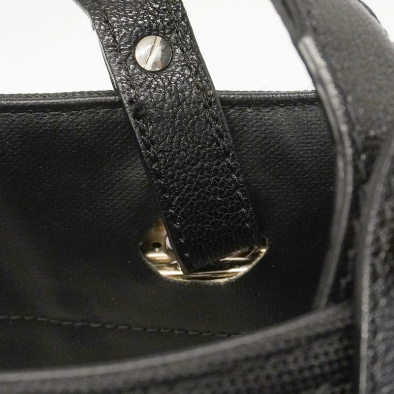 【6fd5464】シャネル トートバッグ パリビアリッツ キャンバス ブラック シルバー金具【中古】レディース