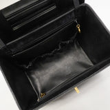 【6fd5468】シャネル バニティバッグ キャビアスキン ブラック ゴールド金具【中古】レディース