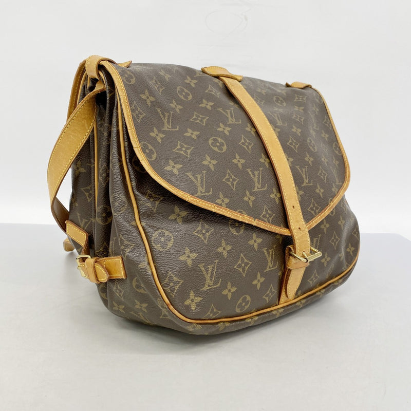 【6fd5470】ルイヴィトン ショルダーバッグ モノグラム ソミュール35 M42254 ブラウン【中古】レディース