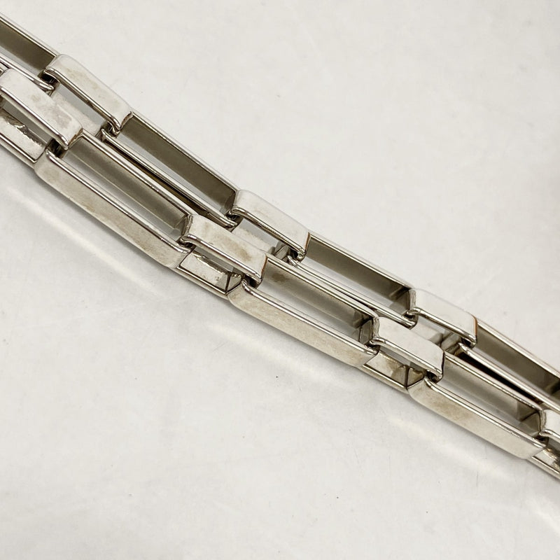 【6fd5490-k】シャネル ショルダーバッグ チョコバー チェーンショルダー サテン ネイビー オレンジ シルバー金具【中古】レディース